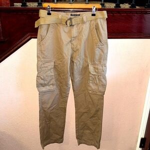 LA GATE Collection USA Men’s 30W 30L 100% Cotton Khaki Tan Cargo Pants Gorpcore